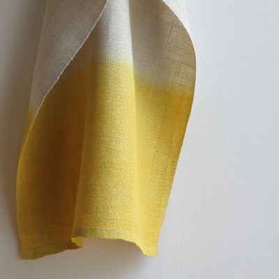 Leinen-Handtuch mit Farbverlauf handgewebt